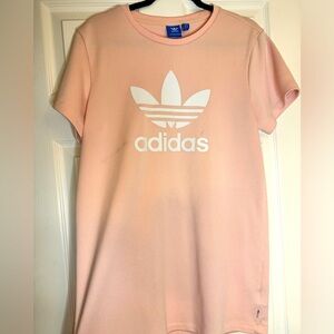 Adidas Pink Jersey T Shirt Dress